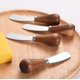 thumbnail image 5 of KAIYANG piezas de mini cuchillos para mantequilla, esparcidores de queso de pie, cuchillo para esparcir mantequilla con mango de madera, 5 of 5