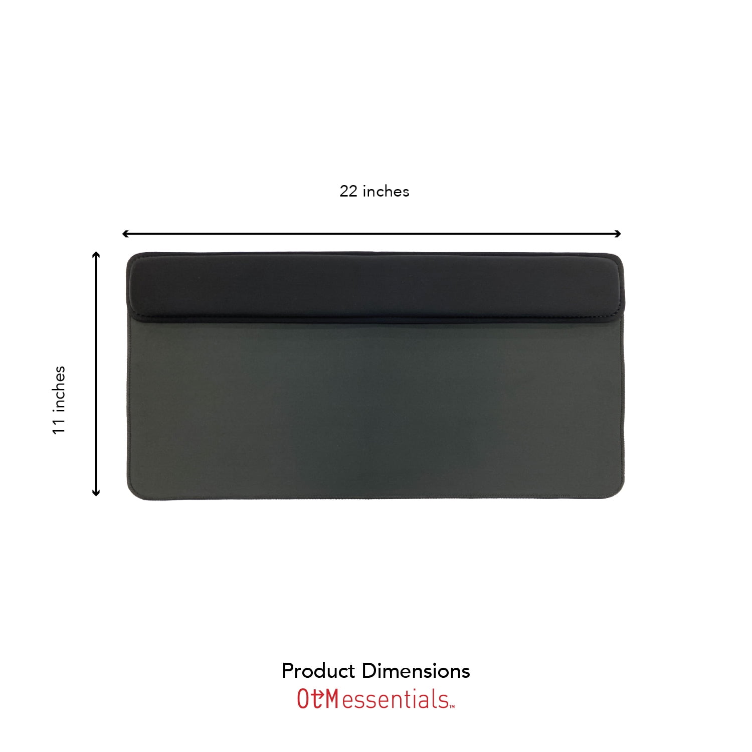 OTM 22" Foam Keyboard Wrist Rest - 11" Height x 22" Width - Black - Anti-slip - Keyboard