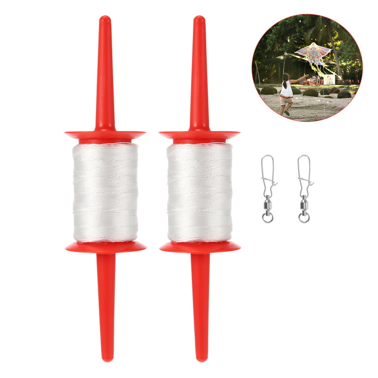 FANCY 150m Kite String and Roller Set White Kite Cord 27.5kg Bearing Kite  Cable Kite Line Kite Spool Red/Green for Outdoor Sports All Ages 