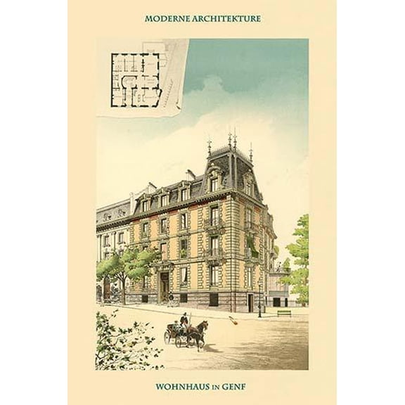 Residence in Geneva-Fine Art Canvas Print (20" x 30")