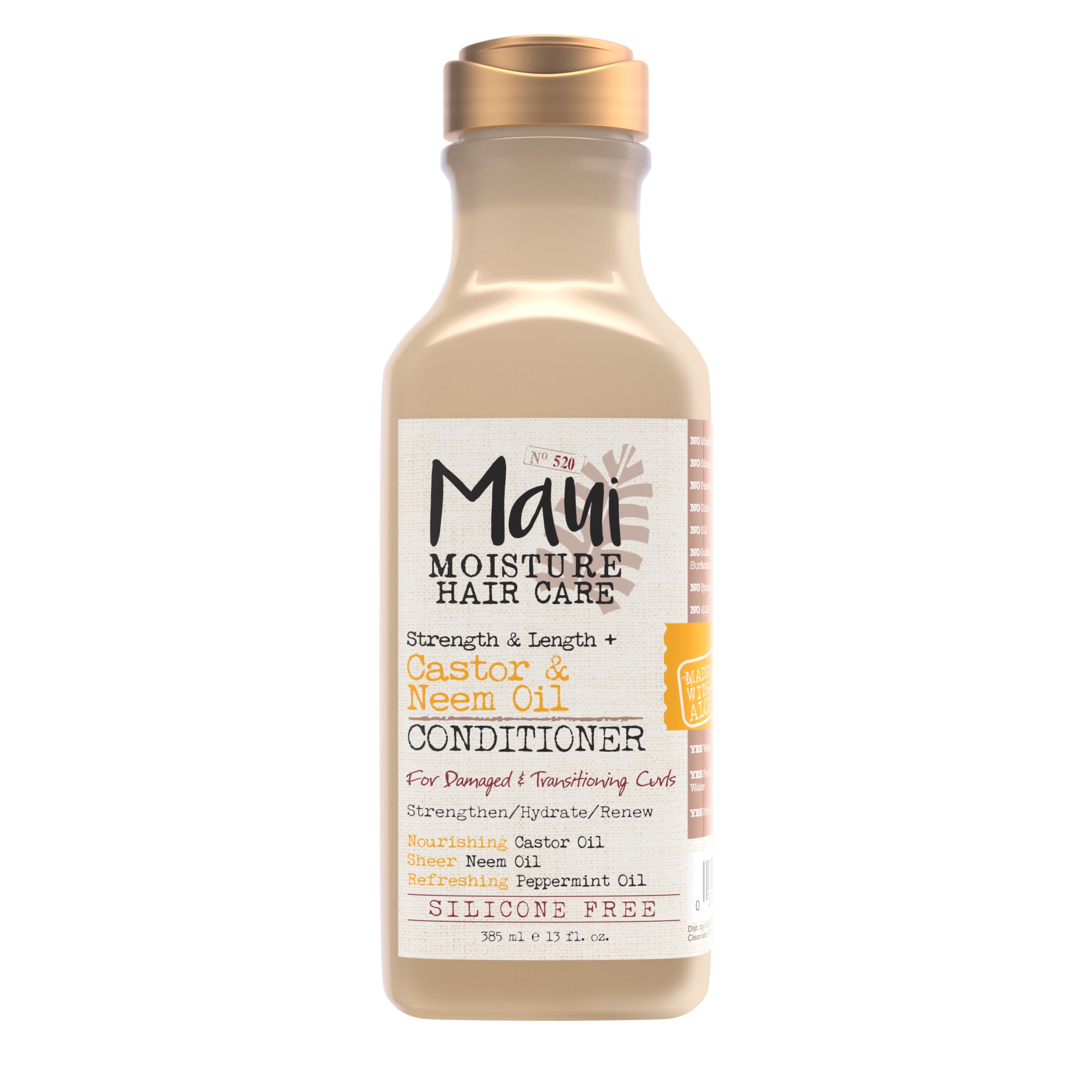 Maui Moisture Strength & Length + Castor & Neem Oil Conditioner for Damaged Hair, 13 Fl Oz