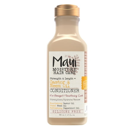 Maui Moisture Strength & Length + Castor & Neem Oil Conditioner for Damaged Hair, 13 fl oz