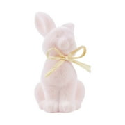 MERSARIPHY Easter Flocked Bunny, Foam Moss Bunny Figurines for Desktop Yard Festival Decor