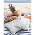 thumbnail image 3 of Pack of 2 Outdoor Pillow Covers, Summer Ocean Creature Sea Turtle Coral and Shell Duck Green Waterproof Square Throw Pillowcase Cushion Decorative Pillow Covers for Couch Patio Tent, 18x18 in, 3 of 6