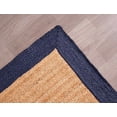 thumbnail image 4 of 2x16 Ft Navy Blue & Natural Jute Area Rug, Hand-Woven, Reversible, Farmhouse Boho Style, Durable & Pet-Friendly Rug for Living Room, Dining Room, and Bedroom, 4 of 5