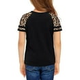 thumbnail image 2 of Langwyqu Girls Casual Short Sleeve Leopard Print Children T Shirts Size 4-15 Years, 2 of 5