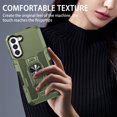 thumbnail image 3 of Allytechgroup for Samsung Galaxy S24 FE Case with Stand, [Built-in Kickstand] Support Magnetic Car Phone Mount Military Grade Drop Protection Phone Case for Samsung Galaxy S24 FE, Green, 3 of 10