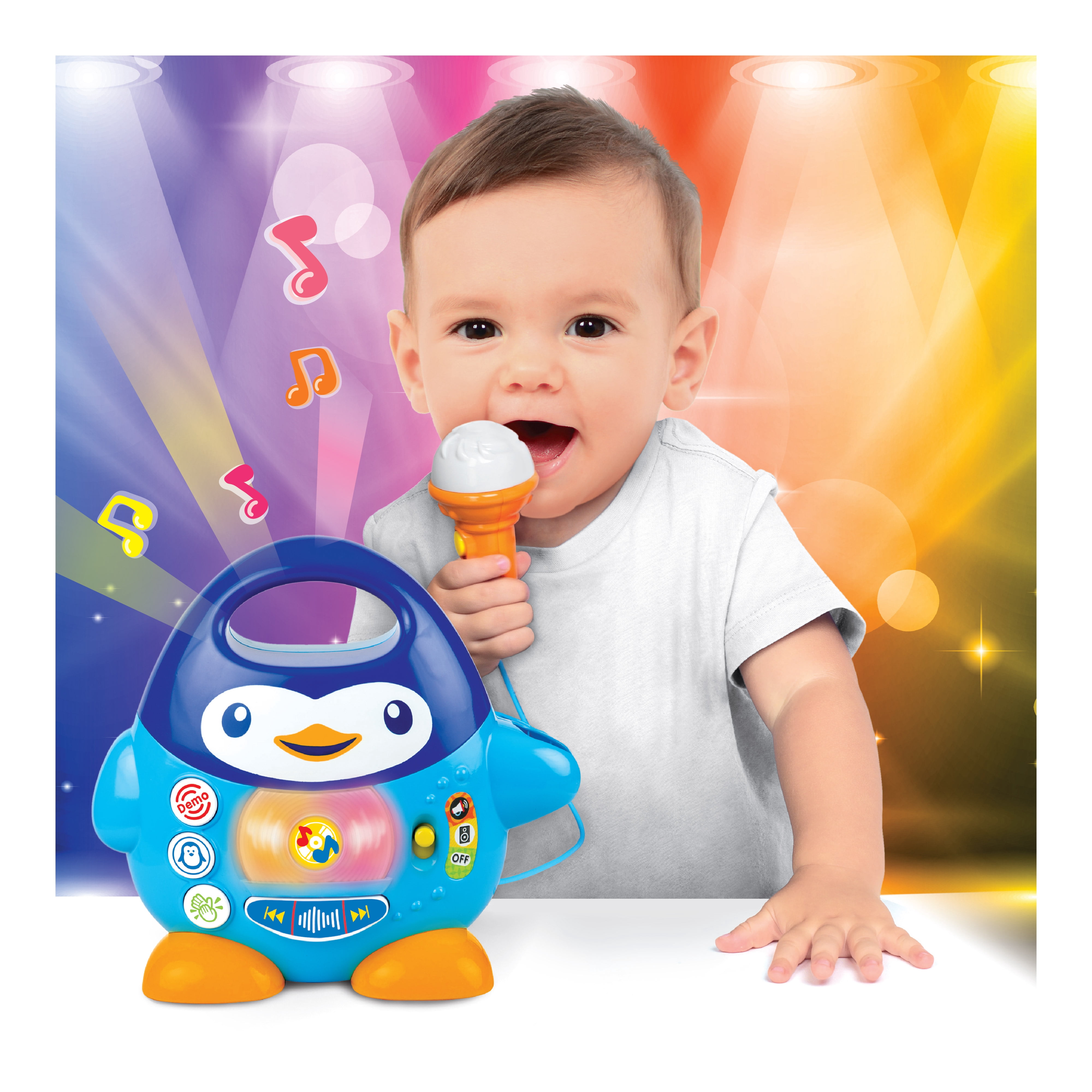 Winfun Penguin Music Player with Microphone for Toddlers Ages 18 Months and up