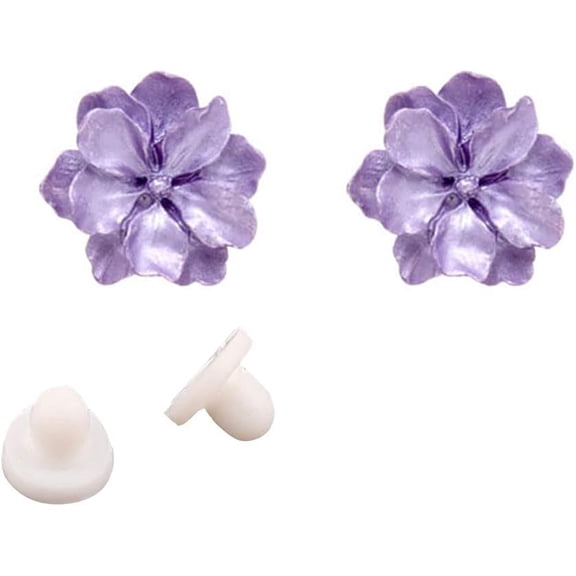Fashion Flower Shape Clip on Earrings Without Pierced for Women Student Party Wedding Charm Ear Clip