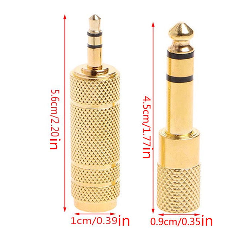 1Pc 1/8 3.5mm Female to 6.5mm 1/4 Male Headphone Jack Adapter Plug Stere.OU 