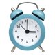 thumbnail image 1 of Mini reloj redondo de metal duradero, mesa de escritorio, reloj electrónico para sala de estar, dormitorio, hogar, azul, 1 of 3