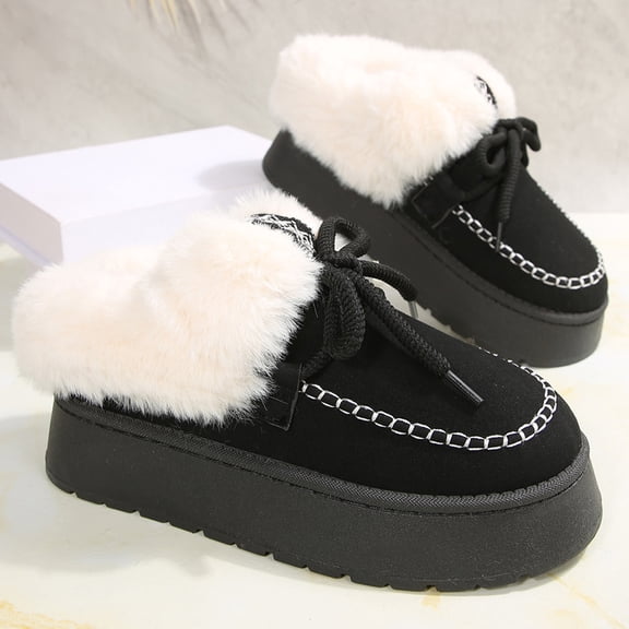 Women's Winter Ankle Boots, Warm Lined Snow Booties for Outdoor Wear