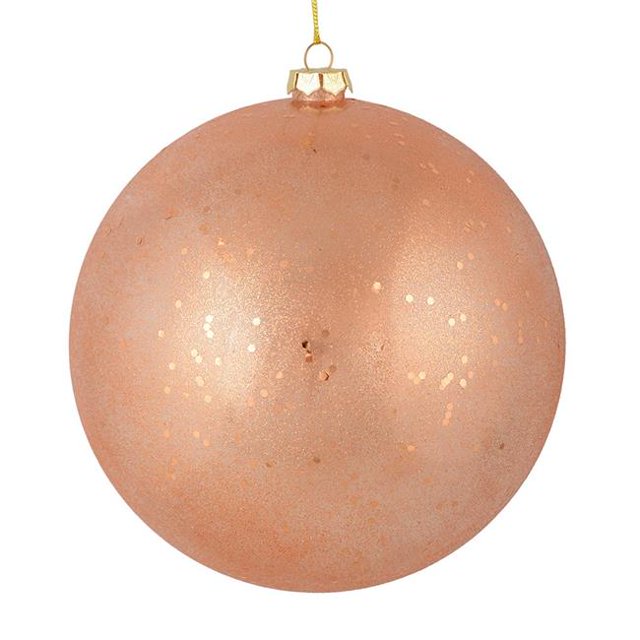 Vickerman N210858 3 Po. Boule Transparente Pailletée, Or Rose - 12 par Sac