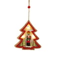 thumbnail image 3 of yotijay Christmas Decoration Wooden Mall Decor Collection Glowing Christmas Tree Pendant, 3 of 9
