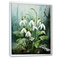 thumbnail image 2 of Designart "Chilled Forest Snowdrop Realism" Snowdrops Floater Framed Canvas Art Print, 2 of 5