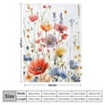 thumbnail image 4 of JRXY Red Poppy Garden Flannel Fleece Blanket White, 4 of 6