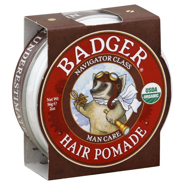 Badger Man Care Hair Pomade, 2 Oz tin