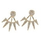 thumbnail image 4 of Pendientes de chaqueta de cuernos de cristal para mujer, pendientes góticos punk, joyería , dorado Hugo Pendientes Chaqueta, 4 of 10