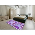 thumbnail image 4 of Ahgly Company Indoor Rectangle Patterned Dark Orchid Purple Area Rugs, 7' x 10', 4 of 6