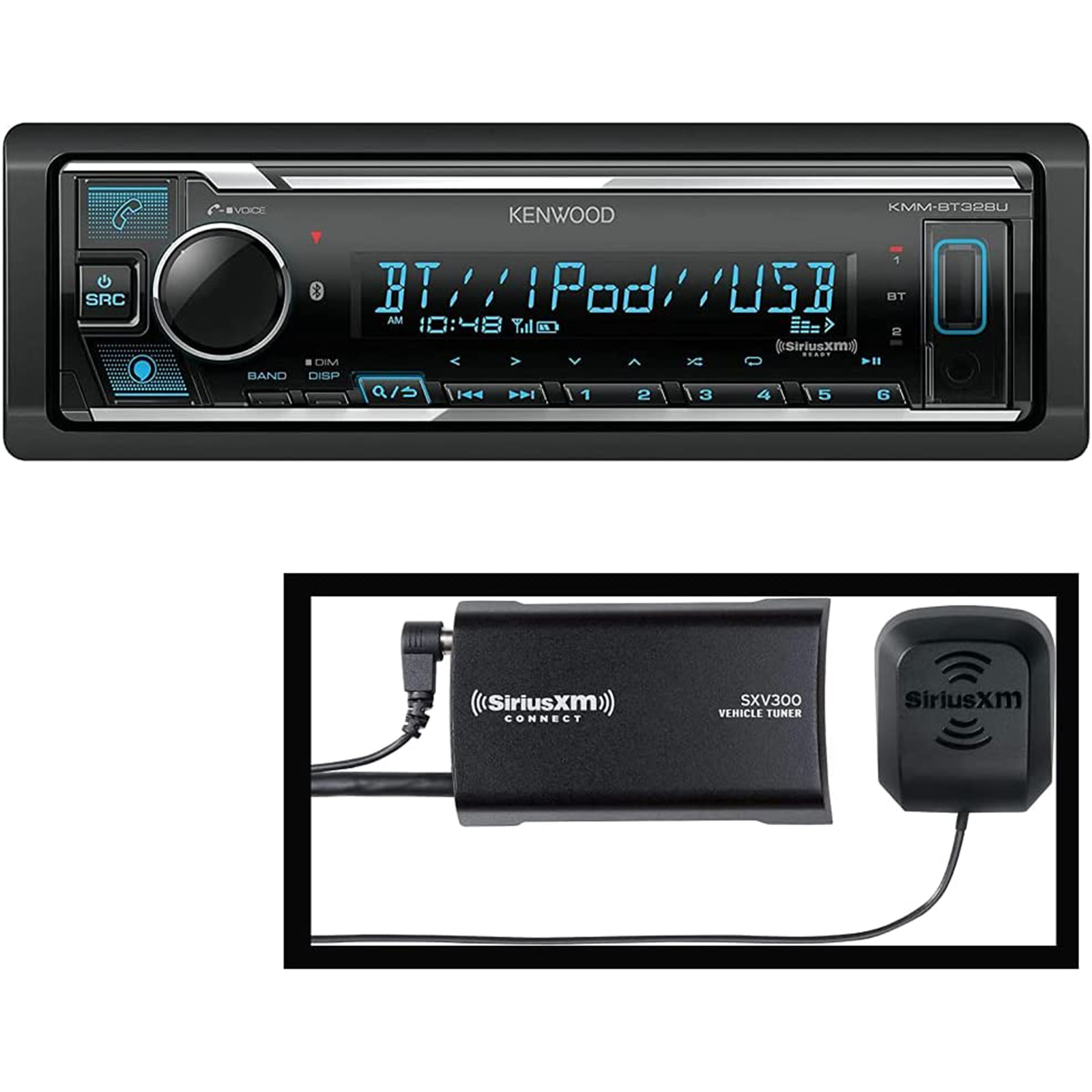 KENWOOD KMMBT328U Bluetooth Car Stereo with USB Port, AM/FM Radio, MP3