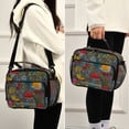 thumbnail image 5 of Insulated Lunch Bag 6L Leak-Proof Lunch Box with Shoulder Strap Multiple Pockets Lunch Tote Cute Snails and Mushrooms, 5 of 9