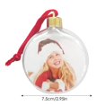 thumbnail image 3 of Marco de fotos transparente para hacer uno mismo, colgante con forma de muñeco de nieve y bola de cinco estrellas, adornos colgantes para árbol de Navidad, decoraciones para festivales, regalos sorpre, 3 of 5