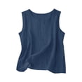 thumbnail image 5 of Girl's Summer Clothes Linen 2 Piece Outfits Peplum Cami Top and Wide Leg Pants Set Summer Outfits for Teens Y2K, 5 of 6