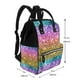 thumbnail image 2 of Disketp Glitter Rainbow Mochila de Pañales de Gran Capacidad con Múltiples Bolsillos, Mochila de Viaje Multifuncional para Bebé, Unisex, Moderna y Resistente, 2 of 6
