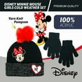 thumbnail image 4 of Disney Minnie Mouse Girls Winter Hat and Gloves Cold Weather Set, Age 4-7, 4 of 6