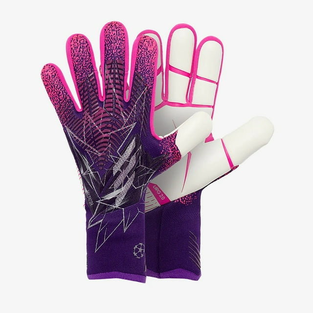 Soccer Goalkeeper Gloves Silicone Palm Anti-Slip Washable Size 8 Black