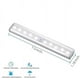 thumbnail image 1 of White Luz con sensor de movimiento para interiores, 10 luces LED para armario con sensor de movimiento, funciona con pilas, luces magnéticas debajo del gabinete, tira inalámbrica,, 1 of 5