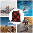 thumbnail image 6 of Plaid Flannel In Red Drawstring Backpack Bag Water Resistant Yoga Shopping Cinch Bag Sackpack For Men Women, 6 of 7