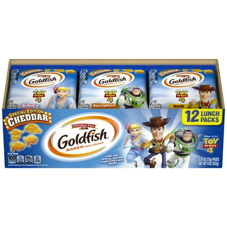 Pepperidge Farm Goldfish Special Edition Disney•Pixar Toy Story 4 Cheddar Crackers, 9 oz. Multi-pack Tray, 12-count 0.75 oz. Single-Serve Snack Packs