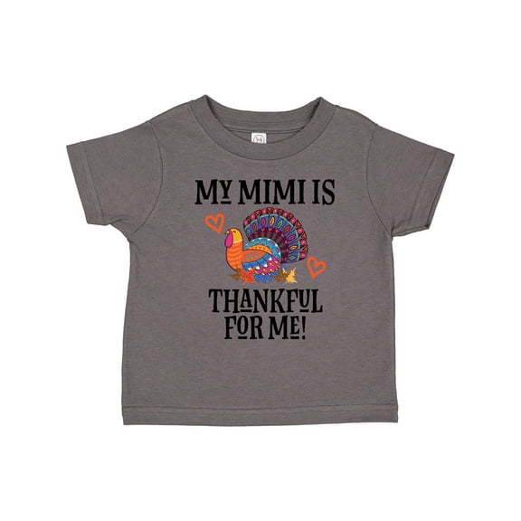 Inktastic Thanksgiving Mimi Thankful for Me Turkey Boys or Girls Toddler T-Shirt