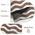 thumbnail image 6 of Round Rugs 3Ft, Brown White Round Area Rug Washable Indoor Throw Carpet, Modern Abstract Waves Water Ripple Striped Small Non Slip Circle Rug for Bedroom Living Room Home Decor Aesthetic, 6 of 8