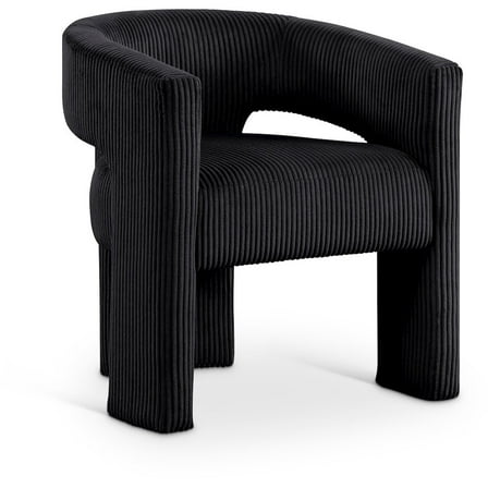 Meridian Furniture Riz Black Corduroy Fabric Accent/Dining Chair