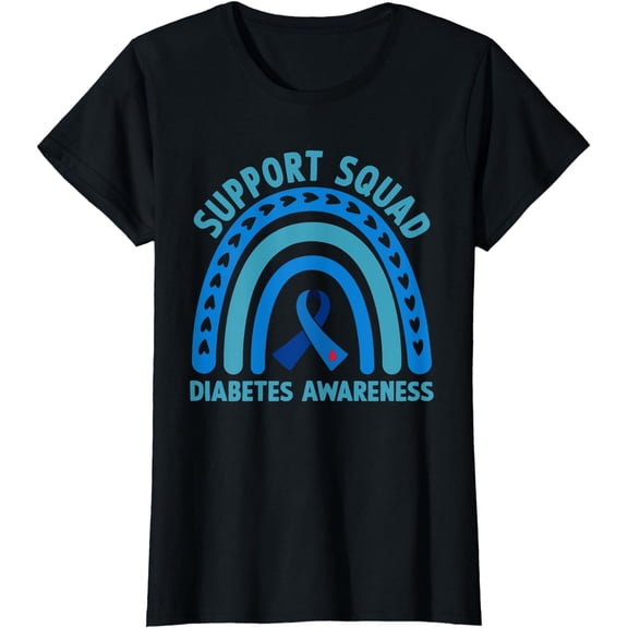 Diabetes Blue Support Squad Diabetes Awareness T-Shirt