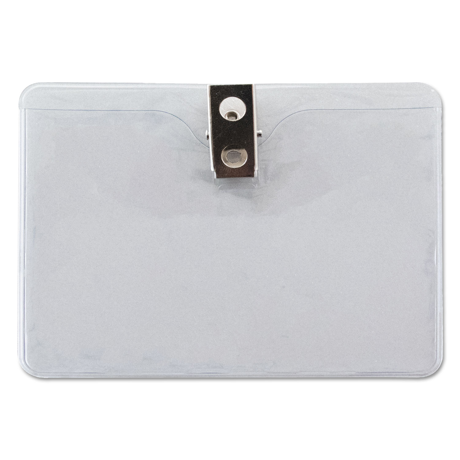Advantus ID Badge Holder w/Clip, Horizontal, 4w x 3h, Clear, 50/Pack - image 2 of 2