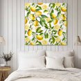 thumbnail image 4 of Lemon Yellow Wall Art Painting on Canvas, Country Watercolor Floral Leaf Green White Canvas Art Home Prints Wall Art Framed Modern Artwork for Living Room Bedroom Wall Decor 8x8in, 4 of 9
