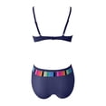 thumbnail image 5 of Baqcunre Swim Suits for Women 2024, Women's High Waisted Bikini Sets Two Piece Swimsuit Front Tie Knot Bathing Suit, Bikini Sets for Women, High Waisted Bikini Sets for Women Blue L, 5 of 5