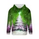 thumbnail image 4 of Sudadera con capucha para hombre, informal, con cordón, estampado navideño, deportiva, blusa de poliéster, 4 of 4