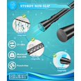 thumbnail image 2 of QILERR Small Tension Rods 16 to 28 Inches Adjustable Short Extension Curtain Rod Heavy Duty Spring Loaded Tension Rods for Windows, Curtain, Closet, Clothes, 7/8" Diameter, Black, 2 of 7