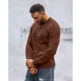 thumbnail image 5 of Colsmile Men's Cable Knit Crewneck Sweater, Casual Long Sleeve Pullover for Fall Winter, 5 of 11
