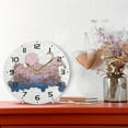 thumbnail image 6 of Dreamtimes Gradual Change Flamingo Wall Clock, 10 Inch Silent Non Ticking Round Clock Oil Painting Clock Easy to Read Clock for Living Room Bedroom Bathroom Home Decor, 6 of 7