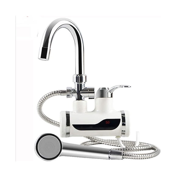 Robinet de Chauffage à Eau de Cuisine Instantané, Robinet de Chauffe-Eau, Robinet d'Eau Chaude Instantané avec Pommeau de Douche, Qualité Saine