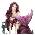 thumbnail image 6 of Siren Mermaid Sitting By Sunken Ship Anchor Skull Corals Ocean Graveyard Statue, 6 of 9