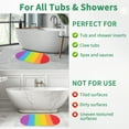 thumbnail image 6 of Unique Bargains Bath Mat Silicone Non Slip Bathtub Mat Bath Mats for Bathroom Machine Washable Shower Mat with Suction Cups Pressable Bubble Dark Rainbow Color, 6 of 7