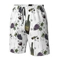 thumbnail image 5 of Disketp Men'S Swim Trunks Hawaiian Breathable Surf Beach Swimsuits Mesh Lining Beach Shorts With Pockets-Wine Bottles And Grapes, 5 of 9