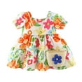 thumbnail image 1 of WEAIXIMIUNG Robe de Noël pour Filles, Manches Courtes, Imprimés Floraux, Volants, Robe de Danse, Vêtements 2-3 Ans, 1 of 8