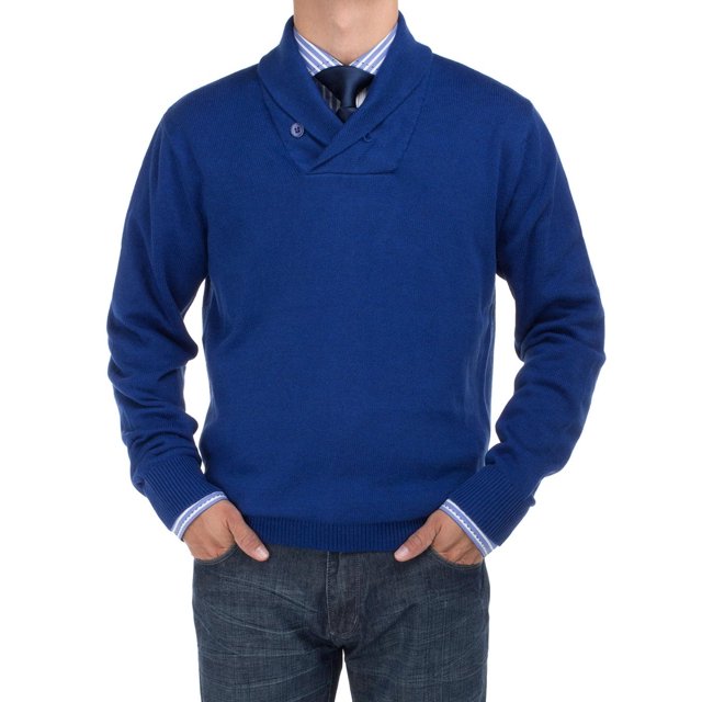 Mens Royal Blue Sweater DTI DARYA TRADING BB Signature